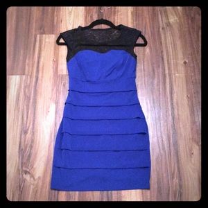 Sexy Form Fitting Blue Dress